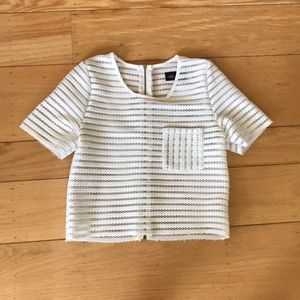 White cropped top - xs